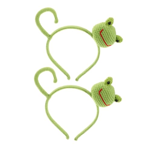 Healeved Gestricktes Frosch-stirnband Tierhaar-accessoire Kawaii-stirnband Für Frauen Hautpflege-kopfbedeckung von Healeved