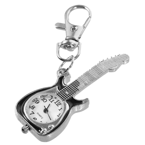 Healeved Gitarren-schlüsselanhänger Mit Uhr Taschenuhr Aus Clip-Uhr Mit Schlüsselring Hängeuhr Für Schlüssel Quarz-taschenuhr Als Dekoration Healeved Gitarren-schlüsselanhänger Mit Uhr Taschenuhr Aus Clip-Uhr Mit Schlüsselring Hängeuhr Für Schlüssel Quarz-taschenuhr Als Dekoration von Healeved