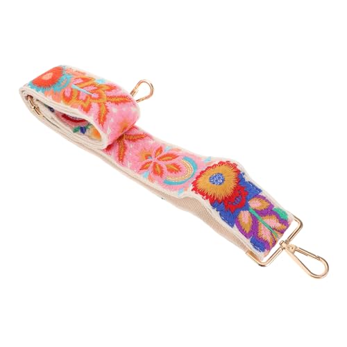 Healeved Gitarrenschlinge Mit Blumenstickerei Verstellbarer Umhängegurt Für Handtasche Gitarrenzubehör Für Akustikgitarre Bass Und Banjo Retro-gestalteter Schultergurt Mit Blumenmuster von Healeved