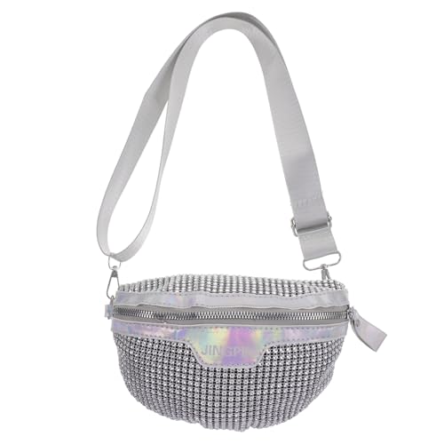Healeved Shiny Girls Bauchtasche Gürteltasche Damen Umhängetasche Für Handy Geld Und Schlüssel Langlebige Schicke Waist Pouch Aus Hochwertigem Material in Silber Für Unterwegs von Healeved