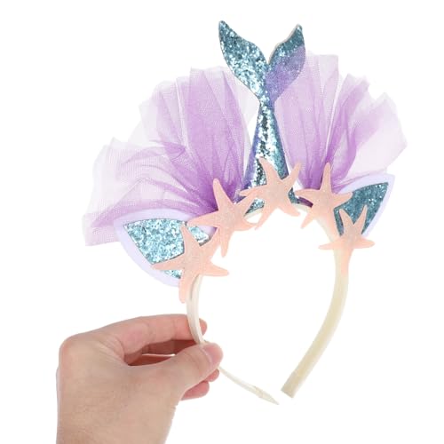 Healeved Glitzernde Meerjungfrauen Haarbänder üßes Netz Haaraccessoire Für Partyzubehör Und Dekoration Für ädchen Ideal Geburtstagsfeiern Und Themenpartys von Healeved