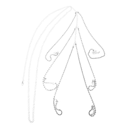 Healeved Glitzernde Rhinestone Beinkette Funkelnder Körperschmuck für Nachtclubs Partys Vielseitig Einsetzbar Frauen Stilvolles Design für Röcke Shorts High Heels von Healeved