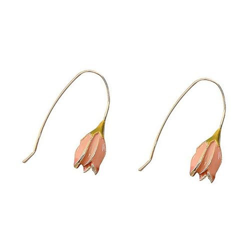 Healeved Goldene Lange Blumenohrringe mit Quaste Modische Baumelnde Ohrschmuck für Frauen Non piercing Ear Cuff Temperamentvoller Schmuck für Alltag und Geschenk von Healeved