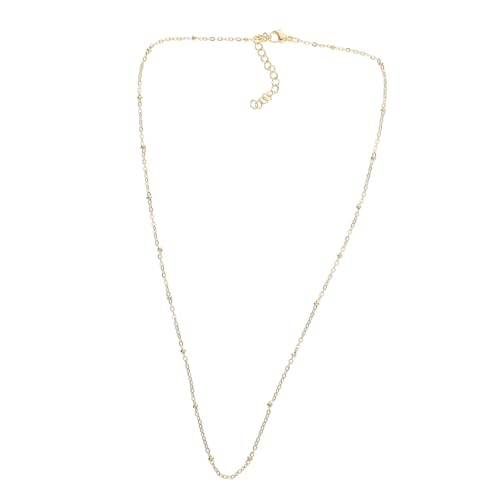 Healeved Goldkette Damen Kurz Halskette mit Glatter Kugelkette Verstellbar Elegante Schmuckkette für Büro und Freizeit Hautfreundlich Langlebig Vielseitig Kombinierbar von Healeved