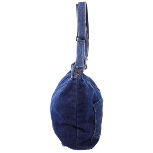 Healeved Große Denim Tote Bag Damen Canvas Tragetasche Retro Design Vielseitig Handlich Schulter Crossbody Vintage Shopper Tasche College Alltag Shopping von Healeved