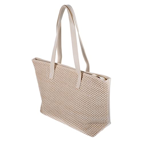 Healeved Große Handtasche für Damen Gewebte Stroh Schultertasche für Sommer Strand und Alltag als Einkaufs und Reisetasche von Healeved