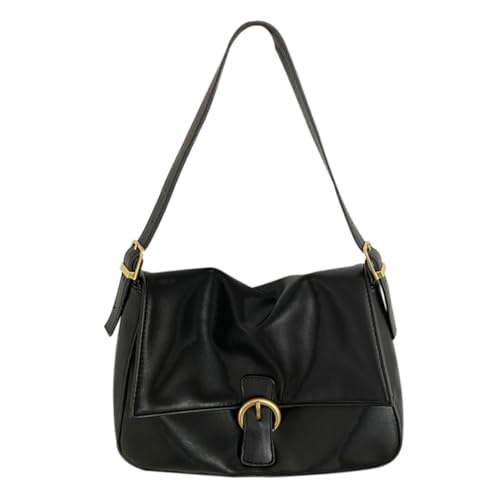 Healeved Große Kapazität Damen Armpit Bag Schultertasche Modisch Vielseitig als Handtasche Schwarz Alltag Party von Healeved