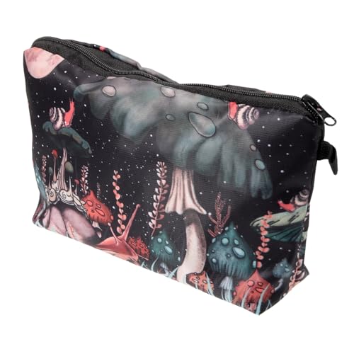 Healeved Große Kapazität Kosmetiktasche Für Reisen Tragbare Organizer-Tasche Für Toilettenartikel Make-up Und Accessoires Stilvolles Design Im Pilz-Muster Für Damen von Healeved