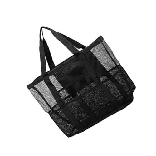 Healeved Große Mesh Strandtasche mit Mehreren Fächern aus Langlebigem Polyester Tragbare Reise und Badetasche für Damen und Familie Vielseitige Aufbewahrungstasche für Toilettenartikel von Healeved