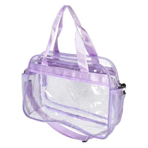 Healeved Große Transparente PVC Reisetasche Damen mit Robusten Griffen Vielseitige Handtasche Umhängetasche und Sporttasche für Arbeit Fitness und Reisen Stilvoll und Leicht Zugänglich von Healeved