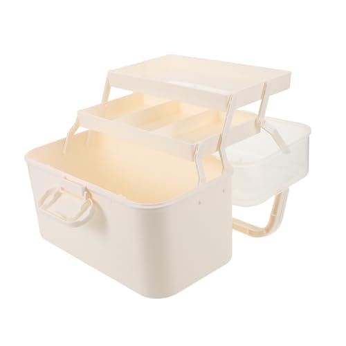 Healeved Großer Aufbewahrungskoffer mit Transparenter Klappe Wasserdichtem Deckel Großer Kapazität für Reise und Zuhause Vielseitiger Tragbarer Organizer für Medizin Kosmetik Nagelkunst und von Healeved