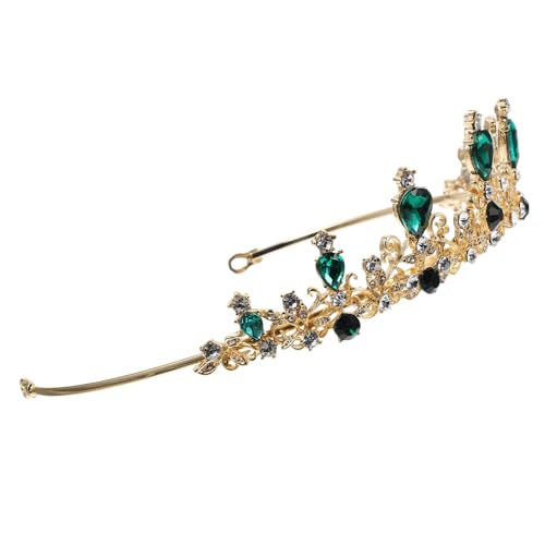 Healeved Grüne Kristallkrone Haarreif für Braut Glitzernder Hochzeitsschmuck Leicht und Bequem Diadem für Party und Junggesellinnenabschied von Healeved