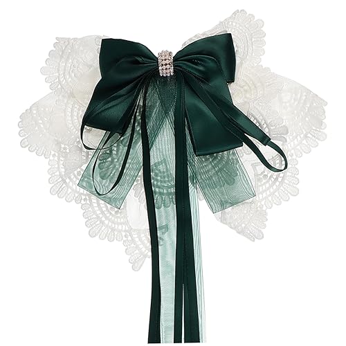 Healeved Grüner Spitzen Haarclip mit Schleifen Design Elastische Haarklammer für Damen und Mädchen Modischer Haarschmuck für Partys und Alltag Komfortabel und Langlebig von Healeved