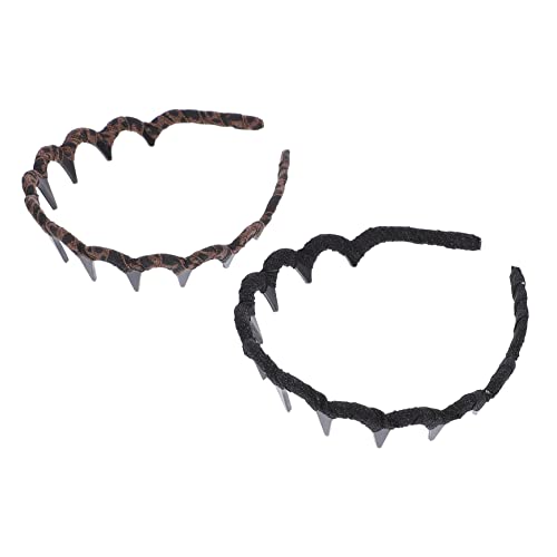 Healeved 2stücke Wellenförmige Haarreifen Zähnen Rutschfestes Haarband Für Männer Und Für Sport Freizeit Und Schönheitspflege von Healeved