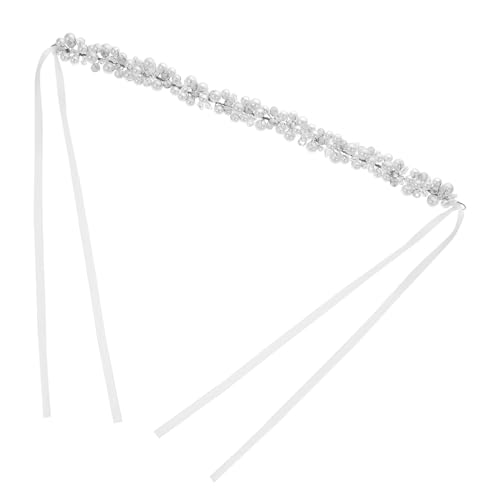 Healeved Haarband Stirnband Haarschmuck Stirnband für Mädchen Perlenstirnbänder Perlenstirnband Stirnbänder mit Strass Strass-Stirnband die Blumen Kopfbedeckung Zubehör Damen Zink von Healeved