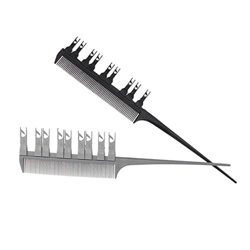 Healeved Haarfärbekamm Bartkamm haarkamm Haarbürste Herren Farbapplikatorpinsel Stylingkamm für Herren Haarstylingkamm haarfärbepinsel Haarfärbewerkzeug Bürste zum Färben von Haaren Black von Healeved