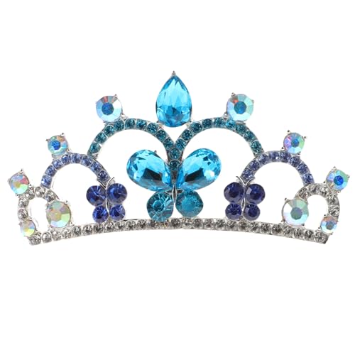 Healeved Haarkamm mit Kristallkrone kleine Haarspangen aus Strass Tiara für kleine Mädchen Kämme haarschmuck Haarnadel Diademe aus Strass für Mädchen Mädchengeburtstag Kopfschmuck Mini Baby von Healeved