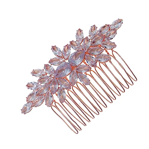 Healeved Haarkamm aus Zirkon Kopfschmuck aus Kristall hochzeit braut haarkamm Tiara Hochzeit Haarkamm Hochzeitshaarschmuck für Bräute Mori-Abteilung Kopfbedeckung Bar Mizwa Strass von Healeved