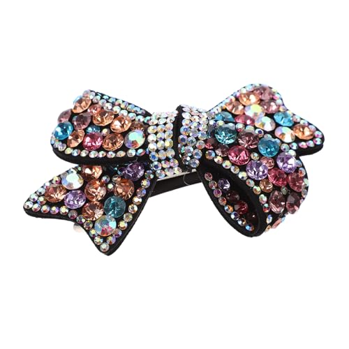 Healeved Haarklammer mit Funkelndem Strass bowknoten Federleichte Haarnadel für Damen Vielseitiger Haarclip für Hochzeit Party Alltag Sicherer Halt für Haarlängen von Healeved