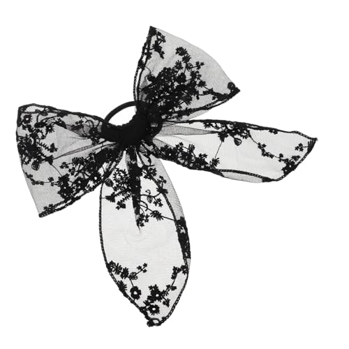 Healeved Spitzen Haargummi Mit Schleife Elastisches Haarband Mit Spitze Haarschmuck Für Frauen Und Mädchen Pferdeschwanzhalter Für Schulveranstaltungen Und Partys von Healeved