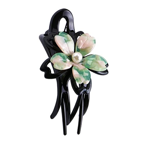 Healeved Blumenhaarnadel Aus Acryl Für Pferdeschwanz Rutschfeste Kopfschmuck-blumen-entenschnabel-clip Für Frauen Und Mädchen Passend Zu Verschiedenen Outfits Haarfarben Und Frisuren von Healeved