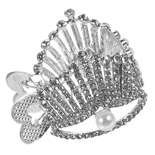 Healeved Pferdeschwanz-clip Haar-accessoires Für Mädchen Silberfarbener Haarknotenhalter Aus Metall Mit Strasssteinen Bequeme Passform von Healeved