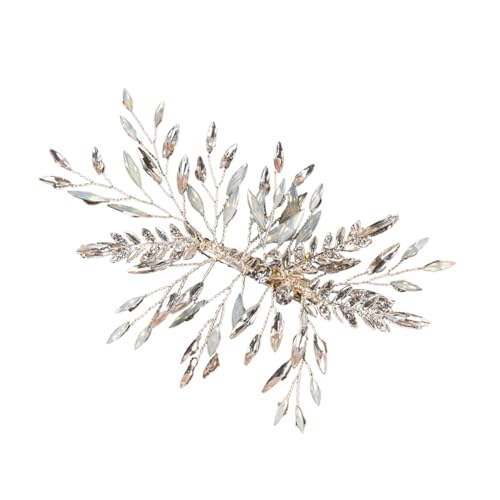 Healeved Strass Kristall Blatt Haar Clip Stilvolle Haarspange Für Hochzeit Geburtstag Party Cosplay Weihnachten von Healeved