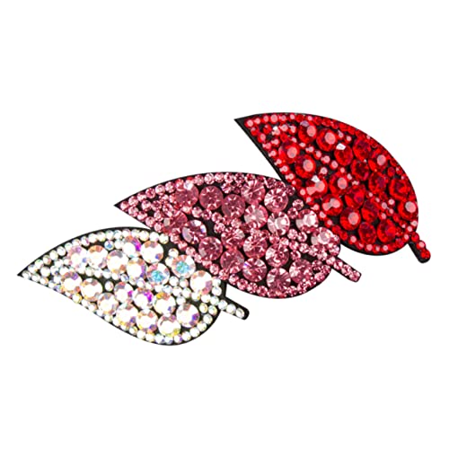 Healeved Strass Blatt Haarnadel Elegante Seitliche Haarspange Damen Haarspangen von Healeved