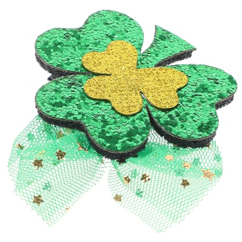 Healeved Patrick's Day Haarclip Mit Netzschleier Für Festliche Anlässe Irisches Kleeblatt-haaraccessoire Für Mädchen Und Für Partys Und Foto-requisiten von Healeved