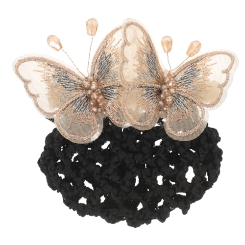 Healeved Haarknotenabdeckung Mit Schmetterlingsdekor Haarnetz Für Damen Netz Für Frauen Haarknotennetzclip Haarknotenabdeckungsspangen Für Mädchen von Healeved