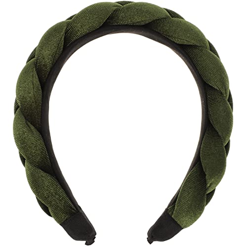 Healeved Haarreif Dirndl - Grün Geflochten Haarreif Damen, Trachten Samt Haarreifen für Oktoberfest, Halloween, Weihnachten - Rutschfest Haarreifen Damen Dirndl Healeved Haarreif Dirndl - Grün Geflochten Haarreif Damen, Trachten Samt Haarreifen für Oktoberfest, Halloween, Weihnachten - Rutschfest Haarreifen Damen Dirndl von Healeved