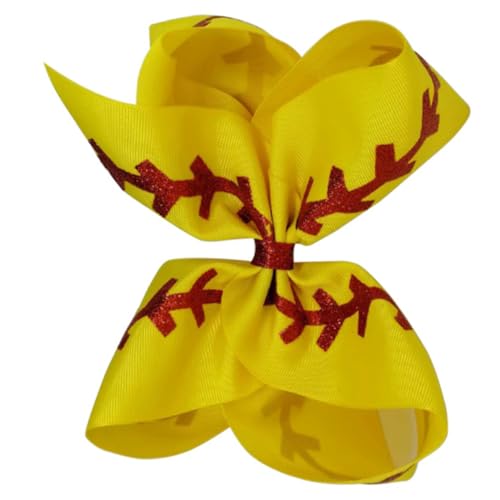 Healeved Haarschleife Für Damen – Softball-haarschmuck Baseball-schleifen Für Mädchen Cheerleader-schleifenclip Stylische Haarbänder von Healeved