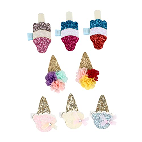 Healeved 8stücke Eiscreme-form Glitzer Haarspangen Sparkly Barrettes Haarclips Party Favors Für Mädchen Mit Pailletten Haarschmuck Für Festival Hochzeit Fotografie von Healeved