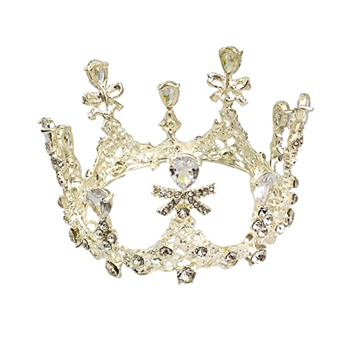 Healeved Haarschmuck Goldene Geburtstagskrone für Mädchen Prinzessin Party Diadem Zubehör für Festliche Anlässe und Fotoshootings von Healeved