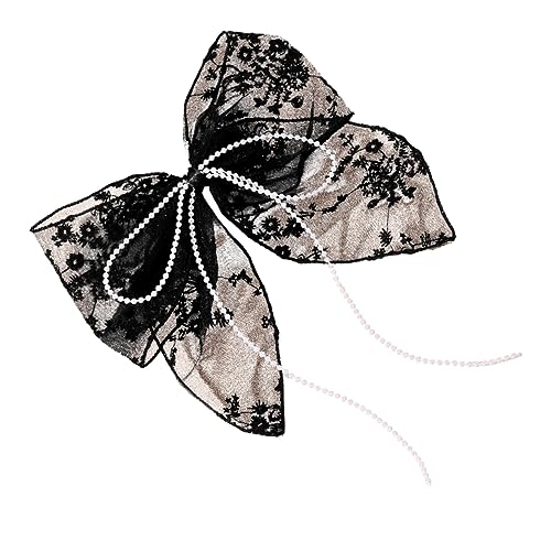 Healeved Bogenknoten Haarspange Mit Schleife Und Quasten Für Damen Spitze Haarschleife Für Alltag Arbeit Oder Ausgehen Einfach Zu Tragen Und Sparend von Healeved