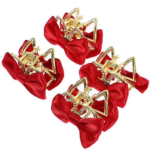 Healeved 4stücke Haarclips Für Frauen Mädchen Mit Schleife Mini-haarclips Für Dickes Haar Haarklammern Für Zur Haarentfernung Beim Waschen Und Kochen von Healeved