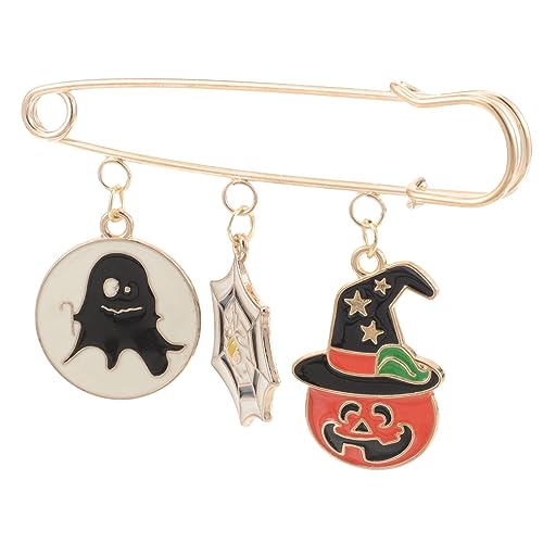 Healeved Halloween Brosche Anstecknadel Dekorative Brosche für Damen Herren Langlebig Stabile Materialien Modisches Halloween Accessoire für Kleidung Schals und Hüte Einfach Anzubringen von Healeved
