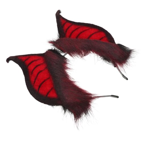 Healeved Halloween Fledermaus Ohr Haarreif Damen Leichtes Kuscheliges Cosplay Headwear Accessoire für Party Halloween Kostüm Festival und Dress-up Bequemes Haarband von Healeved