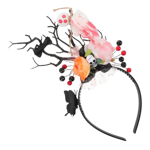 Healeved Halloween Haarreif mit Geweih Geist und Leichter Bequemer Kopfschmuck für Party Cosplay und Festival Einzigartiges Mexikanisches Day Of The Dead Design Vielseitig Kombinierbar von Healeved