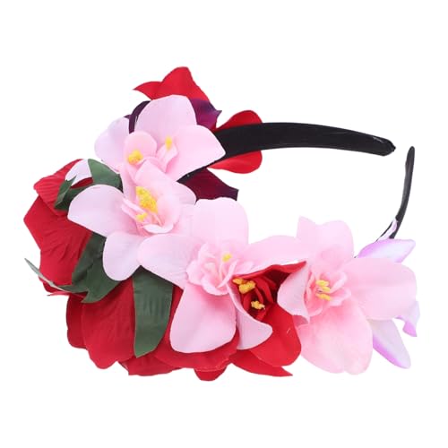 Healeved Tag Der Toten Künstliches Rosenblumen-stirnband Blumenkronen-kopfschmuck Halloween-cosplay-requisite Blumenkopfschmuck Für Party-kostüm von Healeved