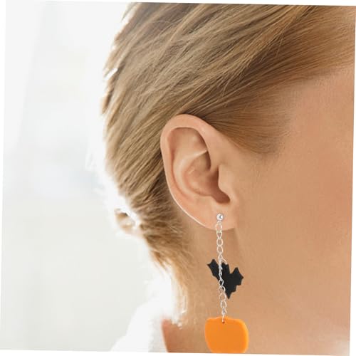 Healeved Halloween Kürbis Ohrringe Polymer Clay Halloween Schmuck Party Ohrhänger Handgefertigte Accessoires für Damen und Cosplay von Healeved