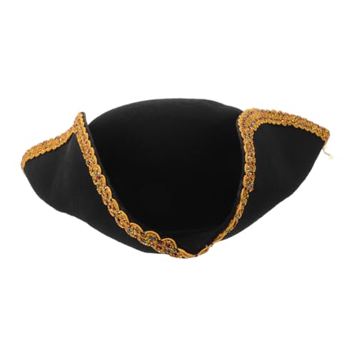 Healeved Halloween Piratenhut aus Leichtem Kunstleder Langlebiger Karnevalshut mit Einzigartiger Form für Cosplay Themenpartys und Rollenspiele Stil für Festivals und Geburtstage von Healeved