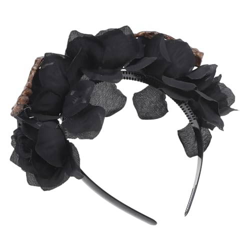 Healeved Skeleton Hands Haarreif Für Halloween Mit Rosenblüten Verkleidung Zubehör Für Kostümparty Und Fotoshootings Und Vielseitig von Healeved