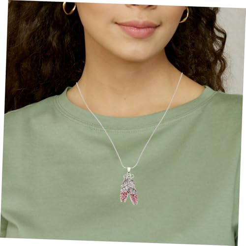 Healeved Halskette Damen mit Ballettschuh Anhänger Strassbesetzt Leicht und Elegant für Party Hochzeit Valentinstag Healeved Halskette Damen mit Ballettschuh Anhänger Strassbesetzt Leicht und Elegant für Party Hochzeit Valentinstag von Healeved