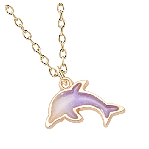 Healeved Halskette Für Damen Mit Delfin-anhänger Dekorative Kette Aus Hochwertigem Material Tragbar Für Alltag Und Partys von Healeved
