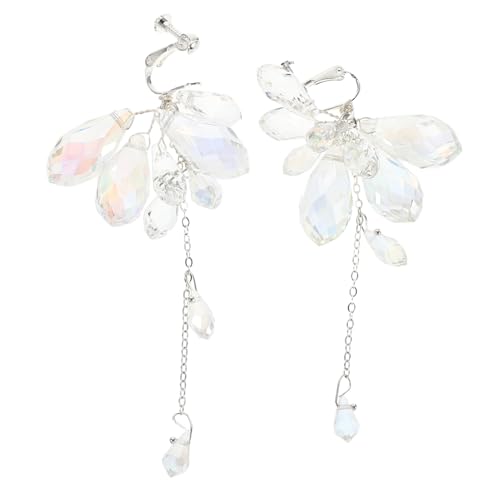 Healeved Ohrhänger Clip Ohrringe Mit Tropfenform Für Braut Hochzeit Festzug Ohrclips Mit Strass Nicht Durchbohrt Healeved Ohrhänger Clip Ohrringe Mit Tropfenform Für Braut Hochzeit Festzug Ohrclips Mit Strass Nicht Durchbohrt von Healeved