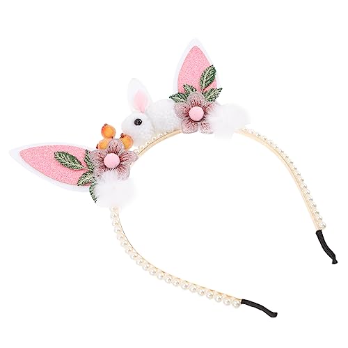 Healeved Hasenohr Stirnband Die Hasenschwanz Zubehör Für Hasengeburtstagsfeiern Cartoon Hasenohr Haarband Bands Fuchsohren Hasenparty Haarbänder Stirnband Für Mädchen Plüsch von Healeved