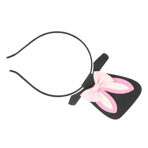 Healeved Hasenohr Stirnband Rosa Lockig Zubehör Hüte Süße Stirnbänder Für Frauen Tierische Ohren Kaninchen Flauschiges Stirnband Party-cosplay-kopfbedeckung Filzstoff von Healeved