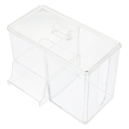 Healeved Haushalts-organizer Für Wattepads Kreative Aufbewahrungsbox Mit Fächern Für Make-up-schwämme Transparente Kunststoffbox Für Bad Und Schminktisch von Healeved