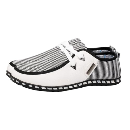 Healeved Herren Fahr und Freizeitschuhe Leicht Atmungsaktiv Modisch Vielseitig für Alltag und Autofahren Weiß von Healeved